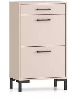 Feldmann-Wohnen Oiven Schuhschrank mit Klapptüren, Cashmere, 55x34x94cm