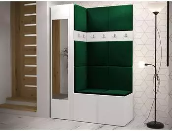 Mirjan24 Garderoben-Set mit Schrank, Sitzbank, Polsterpaneel 42x42 (800001367343)