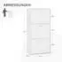 Woltu Schuhschrank 3 Klappen, 14-18 Paar, 58x23x118cm, weiß (W0ITT6038)