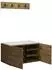 Mirjan24 Orion VI Garderoben-Set mit Schuhschrank, Eiche Artisan/grau, 84x42x46cm