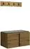 Mirjan24 Orion VI Garderoben-Set mit Schuhschrank, Eiche Artisan/grau, 84x42x46cm