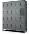 Muralo Schließfachschrank 20 Fächer, Metall, anthrazit, 136x172x45cm
