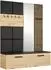 Masseno Modulo Garderobe-Set mit Spiegel, Eiche Artisan, 161,2x204x40cm (800001380514)