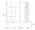 Masseno Modulo Garderobe-Set mit Spiegel, Eiche Artisan, 161,2x204x40cm (800001380514)