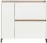 Inn.Furn Borga Schuhkipper weiß/Artisan Eiche, Soft-Close, 110x94x32cm (80000151598)