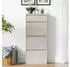 en.casa SOKNDAL shoe tipper with 3 tiled troops 104x50x15 cm off-white