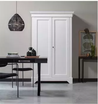 Woood Isabel Garderobenschrank Kiefer, 2-t&uuml;rig, wei&szlig; (378562-W)