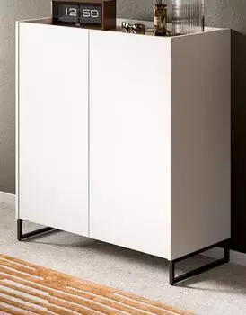 Inn.Furn Borga Schuhschrank wei&szlig;/Artisan Eiche, 4 F&auml;cher, 90x97x38cm (800001516017)