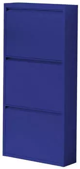 en.casa SOKNDAL shoe tipper with 3 tiled troops 104x50x15 cm blue night