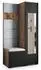 Masseno Vira Garderobenschrank mit Spiegel, Eiche Lefkas, 95x181x51cm (800001380131)