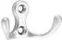 Sotech Mareen Garderobenhaken Doppelhaken, chrom matt, 29x51x23,5mm (BA 17mm)