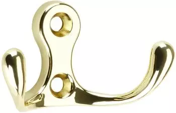 Sotech Mareen Garderobenhaken 2-fach, Messingoptik, 29x51x23,5mm (BA 17mm)