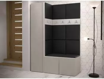 Mirjan24 Orion IX Garderoben-Set mit Schuhschrank, Sitzbank & Polsterpaneel (800001367794)