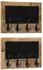 vidaXL Wandgarderoben mit 4 Haken, Mangoholz, 2er-Set (358951)