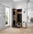 Masseno Garderobenschrank Lori 95x181x51cm Eiche Wotan/schwarz (800001380214)