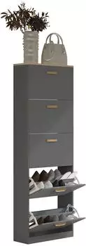 VCM Halom XL Schuhkipper 5 Klappen, anthrazit (170x59x22cm)