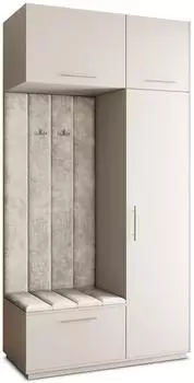 Masseno REMA Garderobenschrank 120x240x60cm, Kaschmir, 5 F&auml;cher (800001380509)
