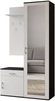 Masseno Vento Garderobe-Set schwarz, Holzwerkstoff, 100x180,5x35cm (800001379727)