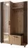 Masseno Armadio Garderobe-Set mit Spiegel, Eiche Artisan, 137x207x42cm (800001380146)
