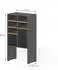 VICCO Hermia Schuhschrank 7 offene Fächer, anthrazit/Goldkraft Eiche, 53x99cm (62580)