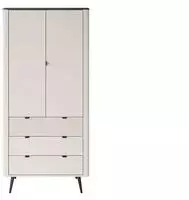 Lookway Kleiderschrank Autumn 2D3S Kaschmir/Grauer Stein
