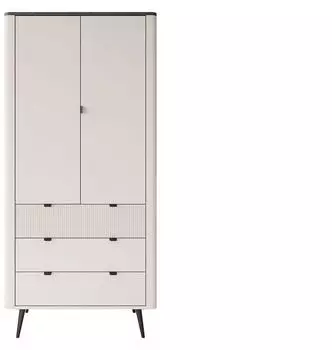 Lookway Autumn 2D3S Kleiderschrank 2-t&uuml;rig mit Schubladen, Kaschmir/Grauer Stein (800001356855)
