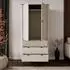 Lookway Autumn 2D3S Kleiderschrank 2-türig mit Schubladen, Kaschmir/Grauer Stein (800001356855)