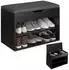 TecTake Schuhbank Jasmina mit Sitzpolster, schwarz, 60x30x43,5cm