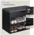 TecTake Schuhbank Jasmina mit Sitzpolster, schwarz, 60x30x43,5cm