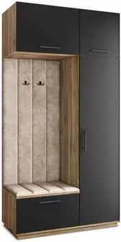 Masseno REMA Garderobenschrank Eiche Wotan 120x240x60cm (800001380116)