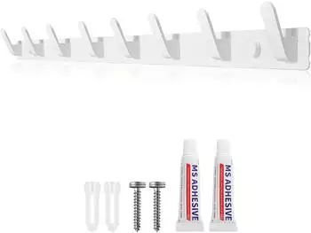 LuxusKollektion Hakenleiste 8 Haken, wei&szlig;, Leichtmetall, 73cm