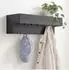 DanDiBo Wandgarderobe mit Ablage 60cm Metall schwarz (96741)
