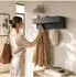 DanDiBo Wandgarderobe mit Ablage 60cm Metall schwarz (96741)
