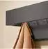 DanDiBo Wandgarderobe mit Ablage 60cm Metall schwarz (96741)