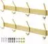 LuxusKollektion Hakenleiste 4 Haken, Edelstahl, gold, 43cm, 2 Stück