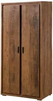 Massivmoebel24 BARK 118 Garderobenschrank Akazie 88x45x180cm natur lackiert (33-380-406-0118)