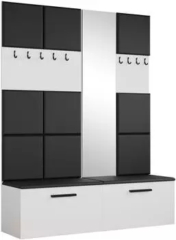 Masseno MODULO Garderobenschrank wei&szlig;, 161,2x204x40cm (800001380412)
