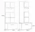 Masseno MODULO Garderobenschrank weiß, 161,2x204x40cm (800001380412)