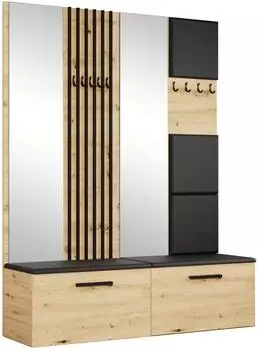 Masseno Modulo Garderobe-Set Eiche Artisan, 161,2x204x40cm (800001380549)