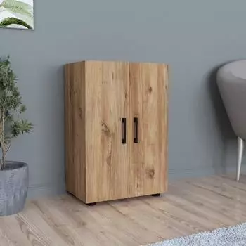 en.casa &Aring;snes Mehrzweckschrank Holzwerkstoff, eichefarben, 49x74x32cm (800001670880)