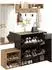 OKWISH Garderoben-Set mit Schuhschrank, Sitzbank, Wandgarderobe & Spiegel, 139x35x166cm, schwarz (B139.5/D35/H166)