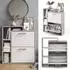VICCO Orlando Schuhkipper 2 Fächer, weiß/beton, 24,5x90cm (34110)