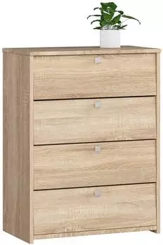 Akord Furniture Factory Akord Schuhschrank Sonoma Eiche 4 T&uuml;ren 60x33x80cm