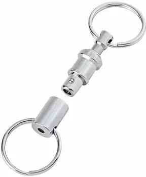Wedo Schl&uuml;sselhalter 2 trennbare Ringe, vernickeltes Metall, silber (26251526)