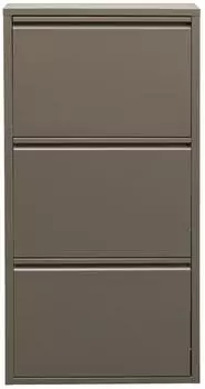 KARE Caruso Schuhschrank taupe, 3 Klappen, 6 Paar (88011)