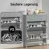 SoBuy FSR89 Schuhschrank mit 2 Klappen und Schublade, hellgrau, 80x108x25cm (FSR89-HG)