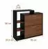 Relaxdays Schuhschrank 2 Klappen, 12 Paar, 90x80x23,5cm