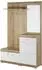 Masseno Aura Garderobe-Set 135x197x34cm Eichefarben/Weiß (800001380338)