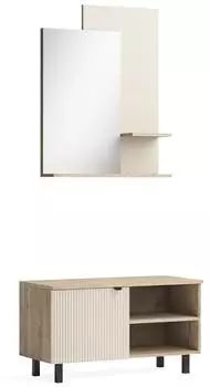 VICCO Puerto Garderoben-Set Eiche/Cashmere, 2-teilig (67648)