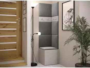 Mirjan24 Garderoben-Set mit Schuhschrank, Sitzbank & Polsterpaneel 42x42 (800001367791)